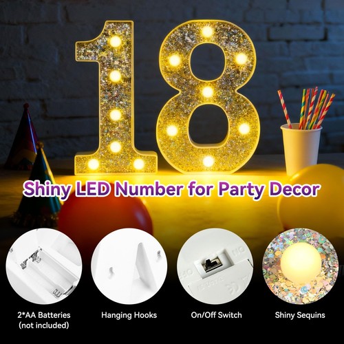 Led light letters numbers - led, up