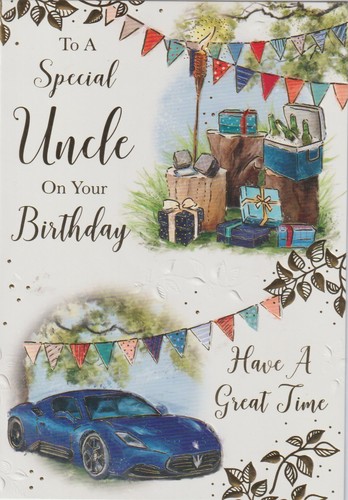 Uncle birthday greeting card - greeting,