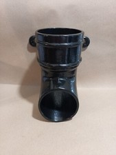  Alumasc 3" black round circular cast aluminium shoe outlet with ears RW2/80