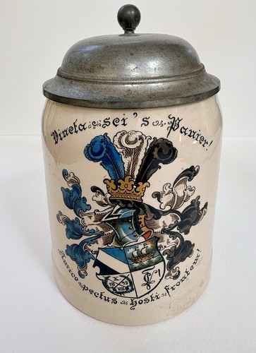 Antique mettlach beer stein - antique,