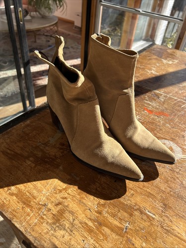 Zara tan suede boots - zara,