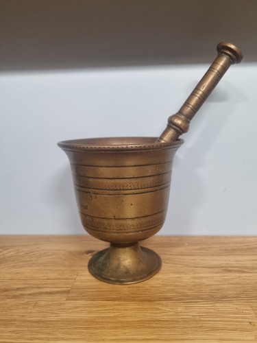 Antique solid brass - , pestle