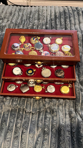 Pocket watch lot wooden - pocket,