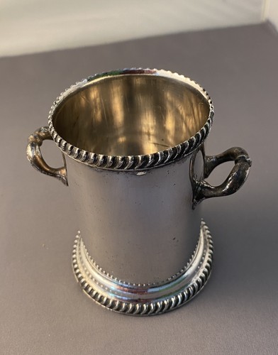 Antique silver plated bottle - silver,