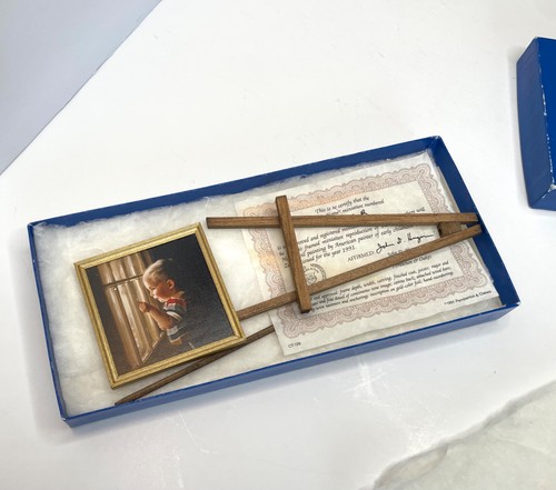 Framed miniature oil painting - framed,