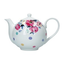 Mikasa Clovelly Collection Porcelain 1 Litre Teapot with Flower-pattern