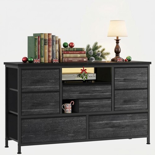 Drawer dresser with - with, power