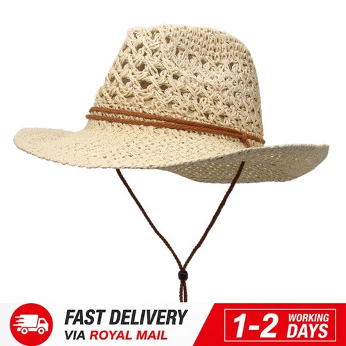 Sunscreen straw cowboy hat - cowboy,