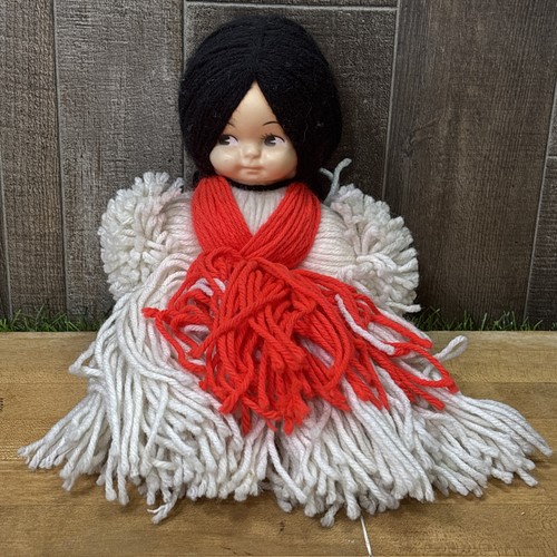 Vintage 1960s 70s folk art - art, mop