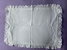 Vintage Cot Pillowcase - White with Broderie Anglaise Trim