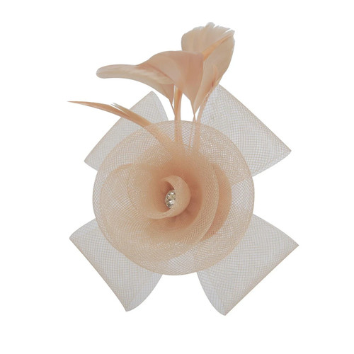 Flower sinamay feather clip - flower,