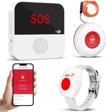 Wi-Fi Personal Alarm for Elderly – SOS Button, App Alerts, Rechargeable
