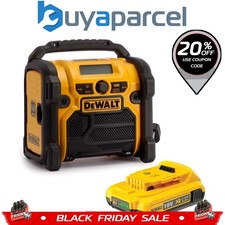 Dewalt DCR020 240v XR Compact DAB Digital Jobsite Radio + 18v 2.0ah Battery