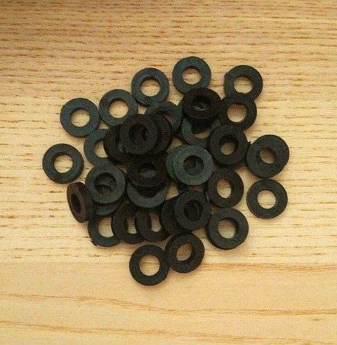 Black nylon drum washers - nylon,