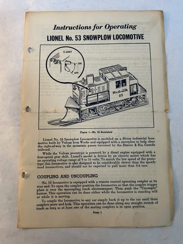Lionel instruction operating - lionel, &