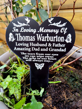 Grave side marker plaque