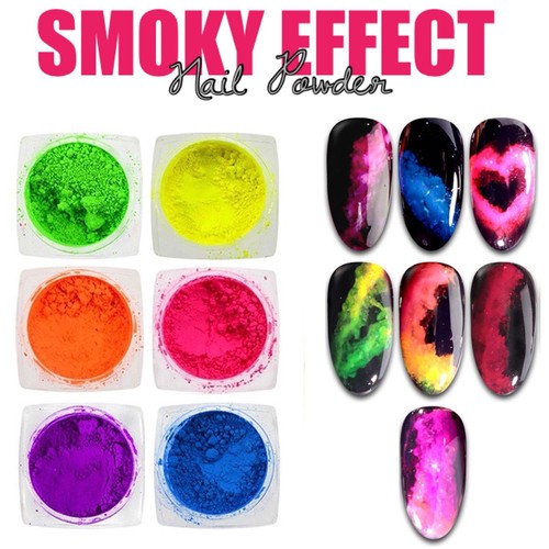 Smoky effect nail powder smoke - effect,