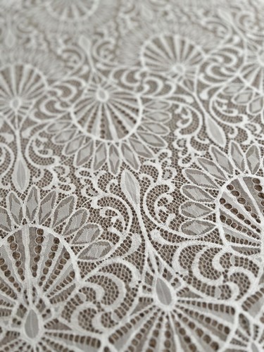 Ivory bridal scallop - , lace