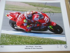 Marco Melandri signed Keith Martin print Fortuna Honda  RC211V Moto GP