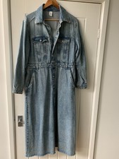 H & M denim shirt dress L