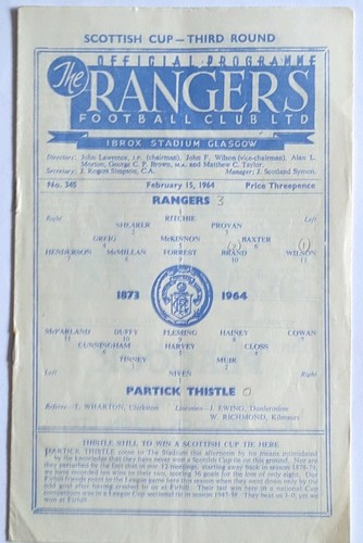 1964 rangers partick - 1964., v