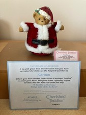 Cherished Teddies , Carlton, 2001 Christmas, in original box VGC 