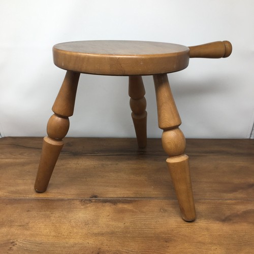 Wooden milking stool handle - wooden, w/handle
