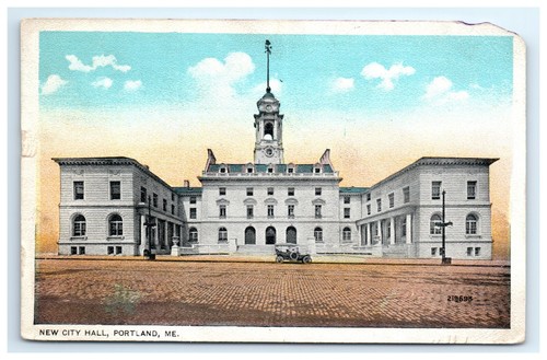 Postcard new city - postcard, hall