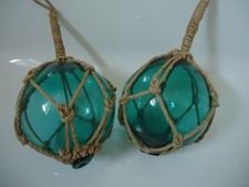 2 X Deep Turquoise Glass