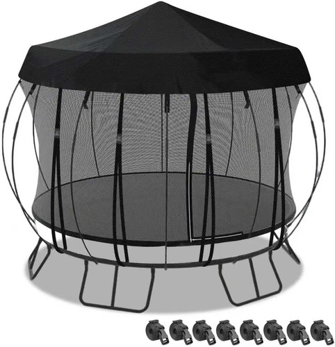 Outdoor round trampoline - outdoor, cover