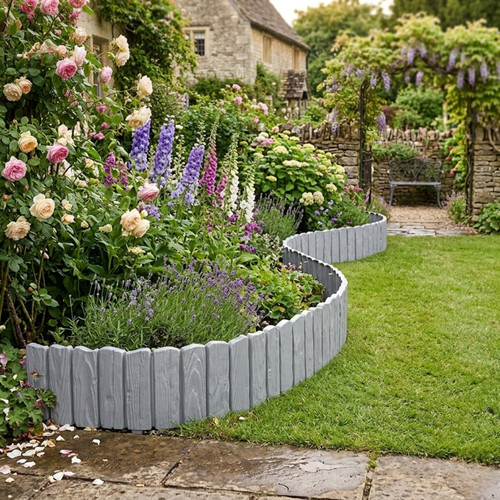Garden edging wood - garden, effect