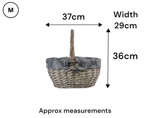 Grey wicker shopper - shopper, shopping