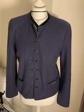 Geiger Ladies Jacket Size 10 Purple Boiled Wool Long Sleeve Stunning Colour