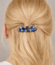 Blue Diamante Snap Clip Hair