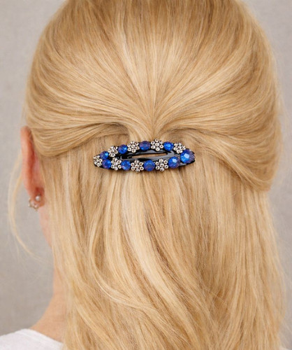 Blue diamante snap - clip, hair