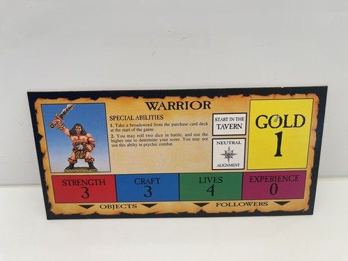Warrior character card - warrior,