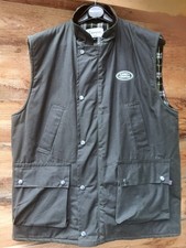 Land Rover Waxed Cotton Waistcoat Gilet Body Warmer L Champion Lanark