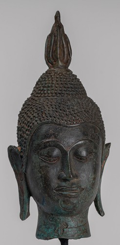 Buddha head antique thai - head,