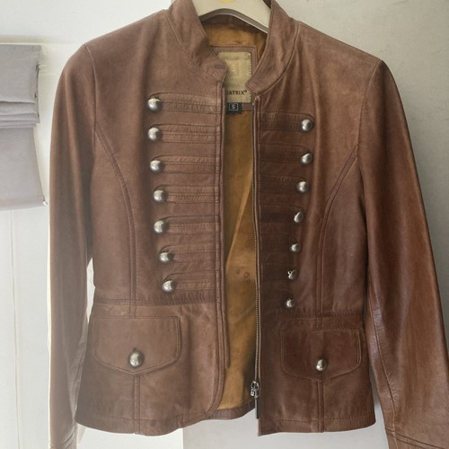 Aviatrix tan leather jacket - tan,