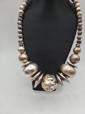 Navajo Silver Pearl Necklace
