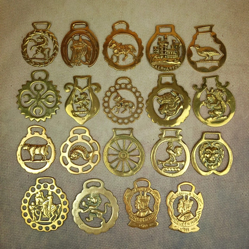 Vintage horse brasses x19 - vintage,
