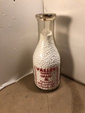 Valley Dairy quart milk bottle