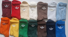 Adidas 2 Pairs Socks Crew White/Multi -size 4-6 - 6-8--8-10--2 PACK Limited