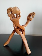 Small Elephant Stand Handcarved Vintage Wooden