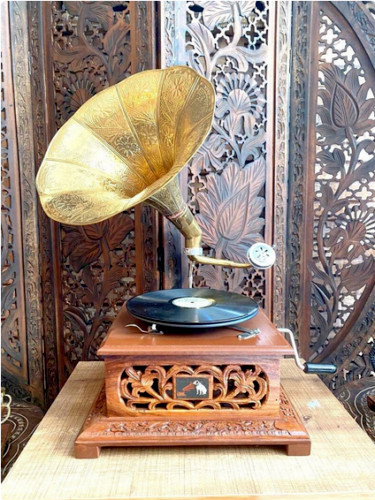 Antique gramophone player - antique,