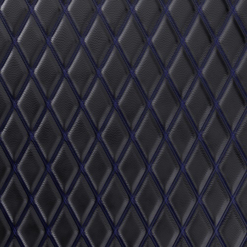 Blue faux leather quilted - faux,