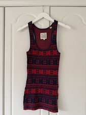 Jack Wills Red & Navy Pyjama Tank Top Size 12
