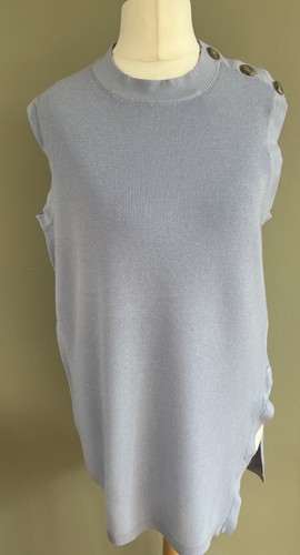Knitted tunic pale blue - tunic,