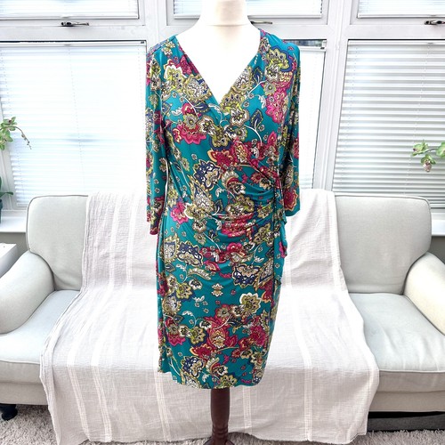 Gina bacconi teal wrap dress - wrap,