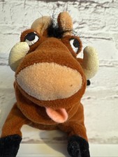 Disney Buena Vista The Lion Long Pumbaa Warthog Soft Toy Beanie Plush 7”